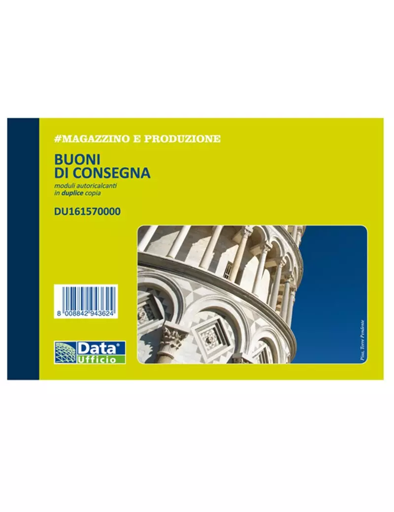 Blocco Buoni di Consegna Data Ufficio - 16,5x11,5 cm - 50/50 Fogli Autoricalcanti - DU161570000 (Conf. 5) Blocco Buoni di Consegna Data Ufficio - 16,5x11,5 cm - 50/50 Fogli Autoricalcanti - DU161570000 (Conf. 5)