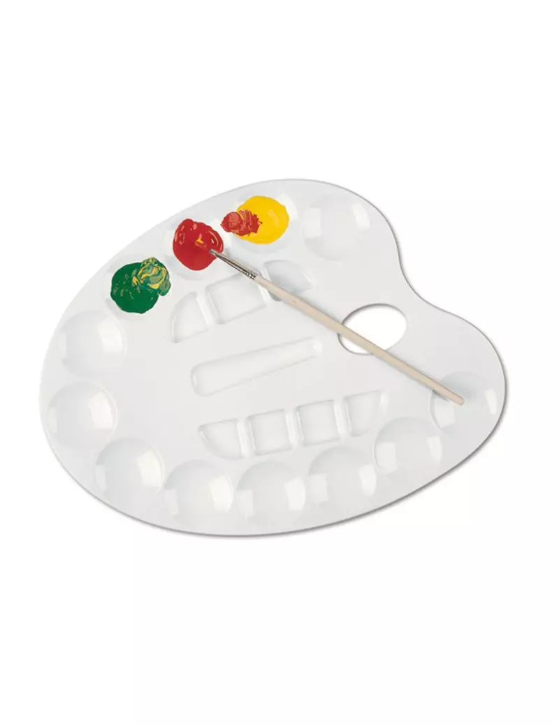 Tavolozza Pittore Primo Morocolor - 335x26x225 mm - 10 Scomparti - 216T4 (Bianco Conf. 6) Tavolozza Pittore Primo Morocolor - 335x26x225 mm - 10 Scomparti - 216T4 (Bianco Conf. 6)