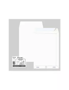 Busta a Sacco Kami Pigna - con Strip - 23x33 cm - 100 g - 0250008C4 (Bianco Conf. 500)