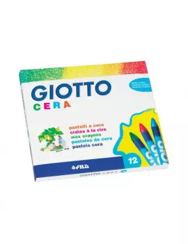 Pastelli a Cera Giotto Fila - 9 mm (Assortiti Conf. 12)