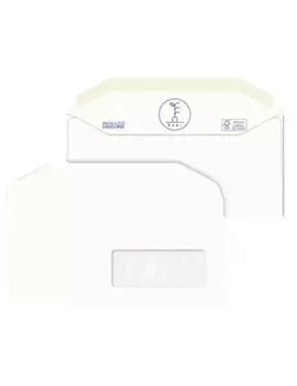 Buste Commerciali Kami Pigna - 11x23 cm - Taglio Dritto - Gommata Con Finestra - 100 g - 0250002AM (Bianco Conf. 500)