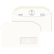 Buste Commerciali Kami Pigna - 11x23 cm - Taglio Dritto - Gommata Con Finestra - 100 g - 0250002AM (Bianco Conf. 500)