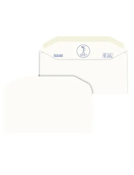 Buste Commerciali Kami Pigna - 11x23 cm - Taglio Dritto - Gommata Senza Finestra - 100 g - 0250001AM (Bianco Conf. 500)