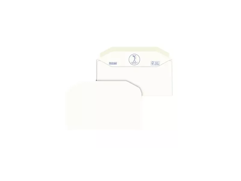 Buste Commerciali Kami Pigna - 11x23 cm - Taglio Dritto - Gommata Senza Finestra - 100 g - 0250001AM (Bianco Conf. 500)