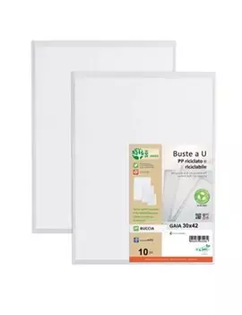 Busta a U Gaia Sei Rota - 30x42 cm - 723042 (Trasparente Conf. 25)