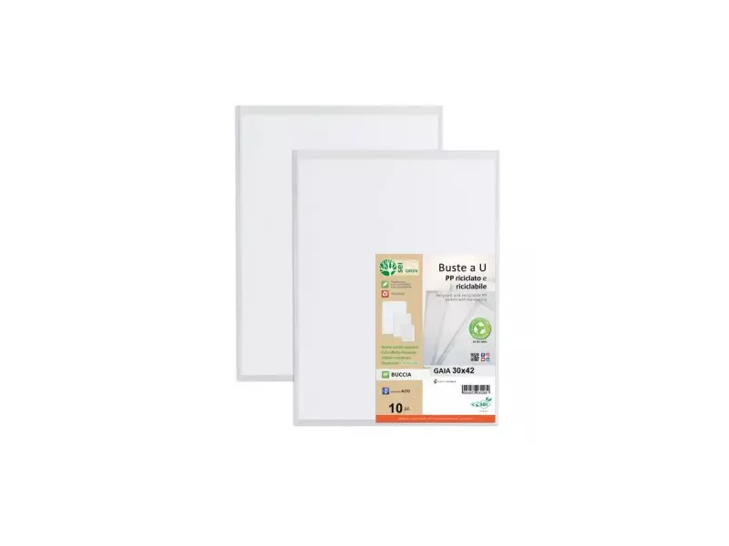 Busta a U Gaia Sei Rota - 30x42 cm - 723042 (Trasparente Conf. 25)