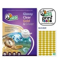 Etichette Adesive Ovali Tico - 36x20 mm - GL4-3620 (Oro Satinato Conf. 100)