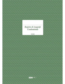 Registro Anagrafica Condominiale Edipro - 21x29,7 cm - 48 Pagine - E2528