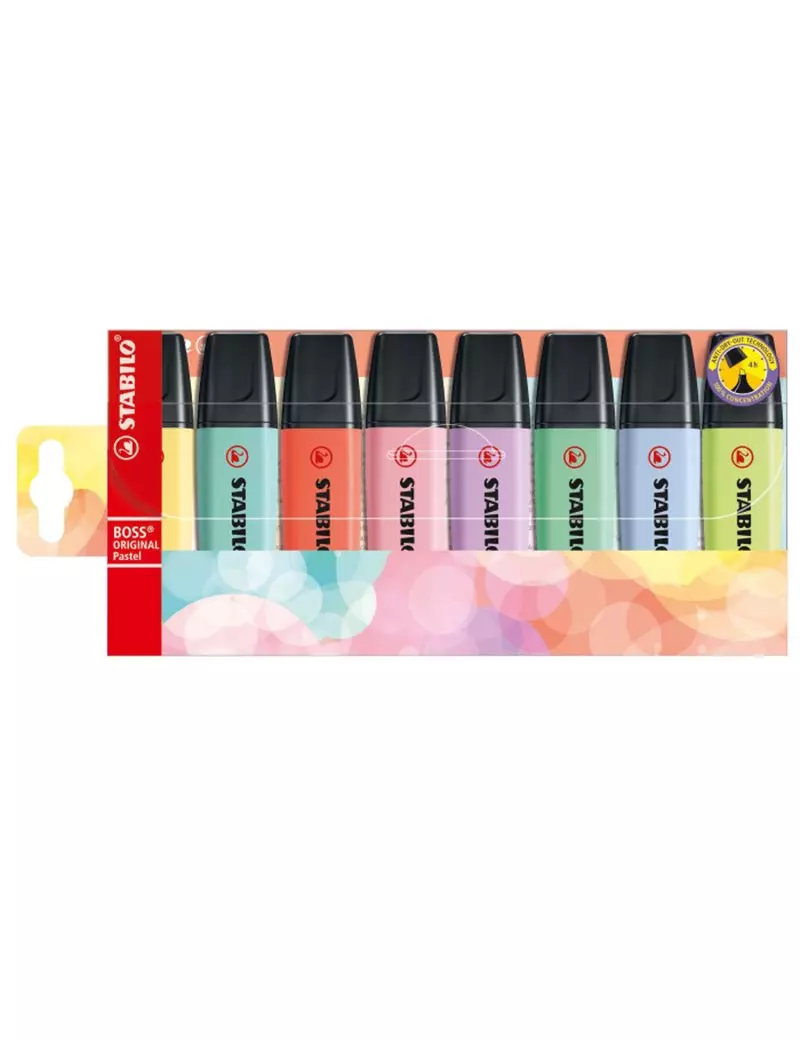 Evidenziatore Boss Pastel Stabilo - 2-5 mm - 70/8-3 (Assortiti Conf. 8) Evidenziatore Boss Pastel Stabilo - 2-5 mm - 70/8-3 (Assortiti Conf. 8)