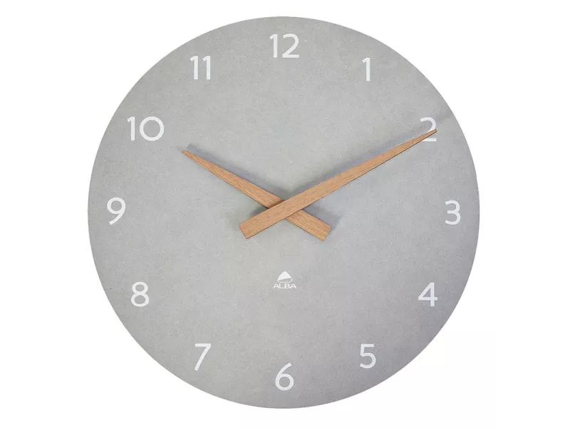 Orologio da Parete Hormilena Alba - 30 cm - HORMILENA-G (Grigio Chiaro e Legno)