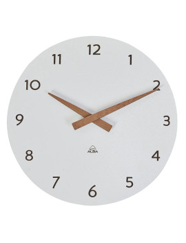 Orologio da Parete Hormilena Alba - 30 cm - HORMILENA-BC (Bianco e Legno)