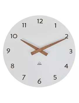 Orologio da Parete Hormilena Alba - 30 cm - HORMILENA-BC (Bianco e Legno)