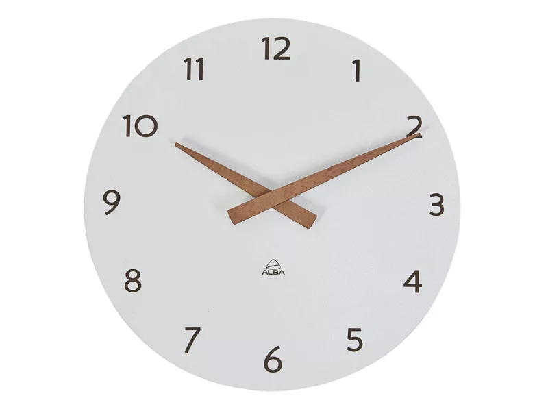 Orologio da Parete Hormilena Alba - 30 cm - HORMILENA-BC (Bianco e Legno)