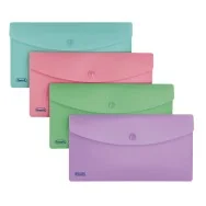 Buste con Bottone Favorit - 9,9x21 cm - 400151719 (Assortiti Pastello Conf. 5)