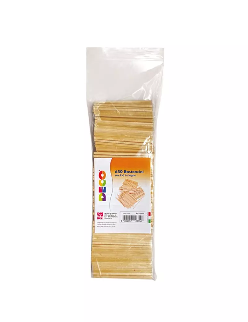Bastoncini in Legno Naturale Deco CWR - 8,6 cm x 3 mm - 12635 (Conf. 650) Bastoncini in Legno Naturale Deco CWR - 8,6 cm x 3 mm - 12635 (Conf. 650)