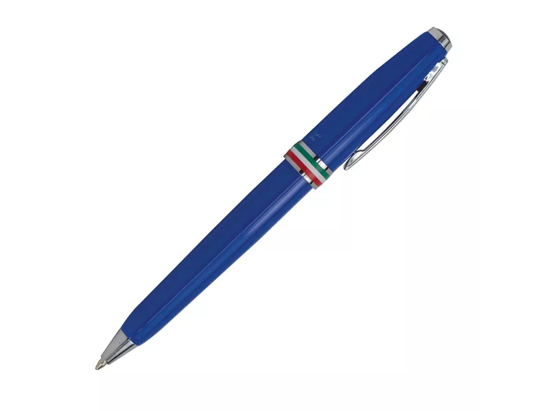 Penna a Sfera a Scatto Aldo Domani Monteverde - Punta Media - Fusto Azzurro Italia - J059737 (Nero)