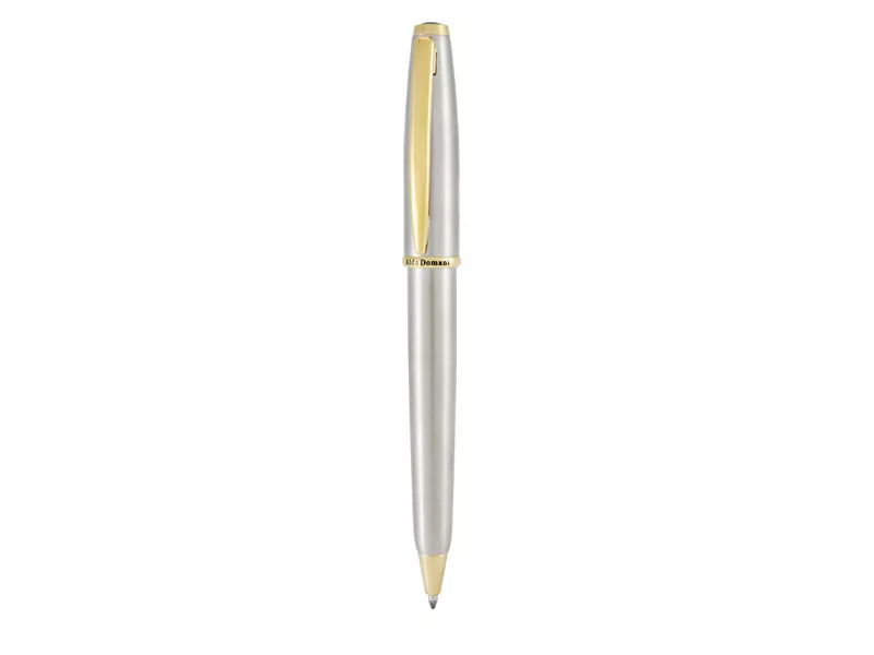 Penna a Sfera a Scatto Aldo Domani Monteverde - Punta Media - Fusto Silver - J059675 (Nero)