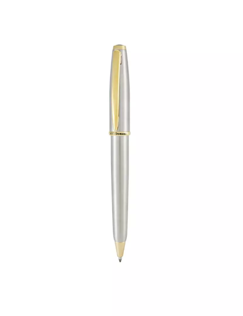 Penna a Sfera a Scatto Aldo Domani Monteverde - Punta Media - Fusto Silver - J059675 (Nero) Penna a Sfera a Scatto Aldo Domani Monteverde - Punta Media - Fusto Silver - J059675 (Nero)