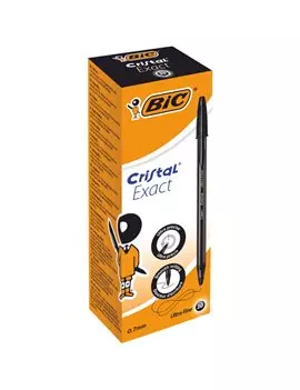 Penna a Sfera Cristal Exact Bic - 0,7 mm - 992603 (Nero Conf. 20)