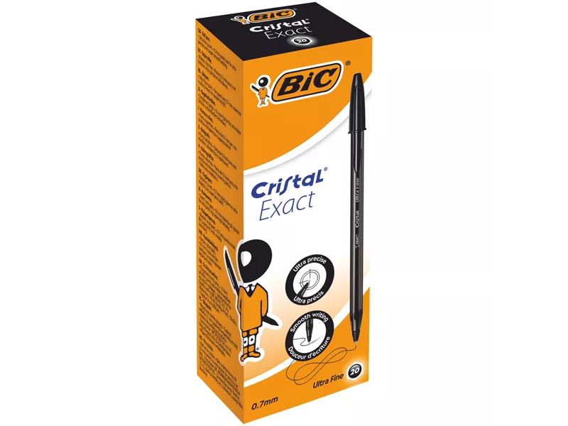 Penna a Sfera Cristal Exact Bic - 0,7 mm - 992603 (Nero Conf. 20) Penna a Sfera Cristal Exact Bic - 0,7 mm - 992603 (Nero Conf. 20)