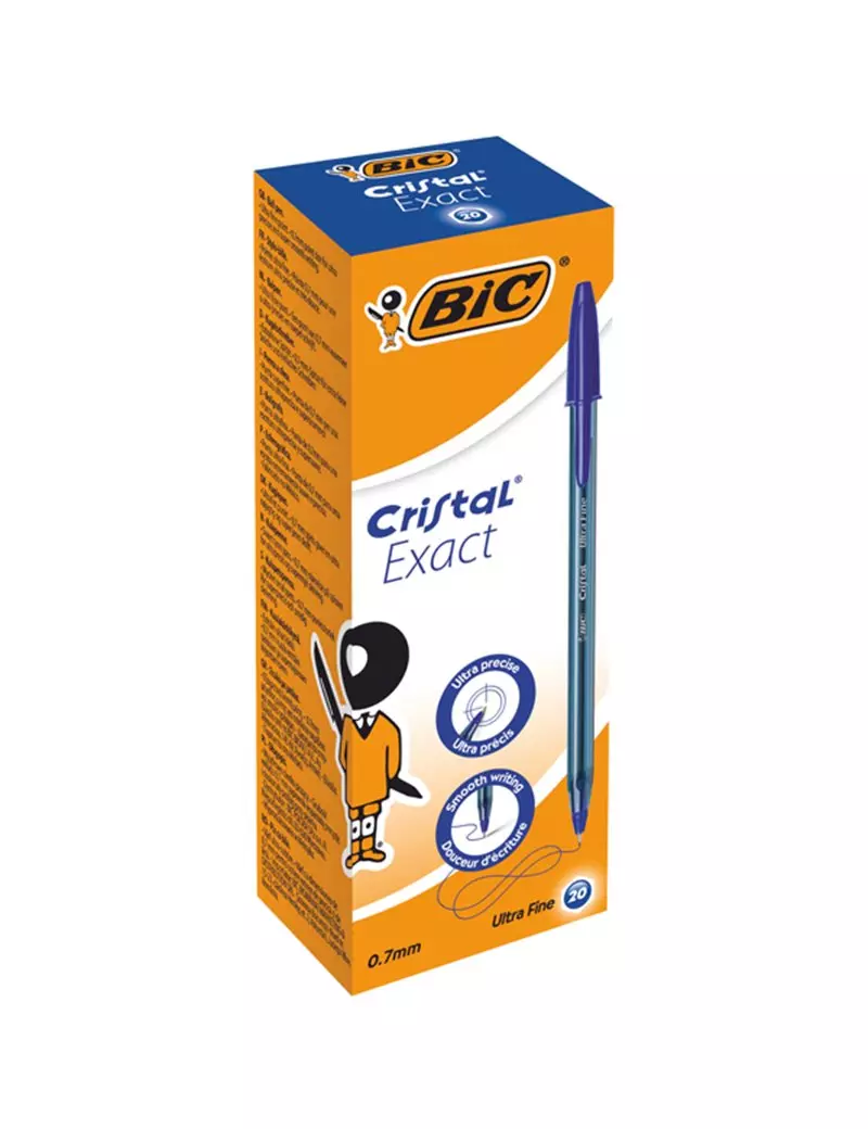 Penna a Sfera Cristal Exact Bic - 0,7 mm - 992605 (Blu Conf. 20) Penna a Sfera Cristal Exact Bic - 0,7 mm - 992605 (Blu Conf. 20)