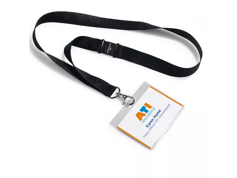 Portanome con Cordoncino Durable - 6x9 cm - 8600-01 (Trasparente Conf. 5) Portanome con Cordoncino Durable - 6x9 cm - 8600-01 (Trasparente Conf. 5)