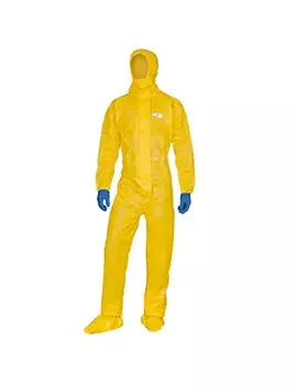 Tuta di Protezione da Rischio Chimico Deltachem Delta Plus - Taglia M - DT300TM (Giallo)