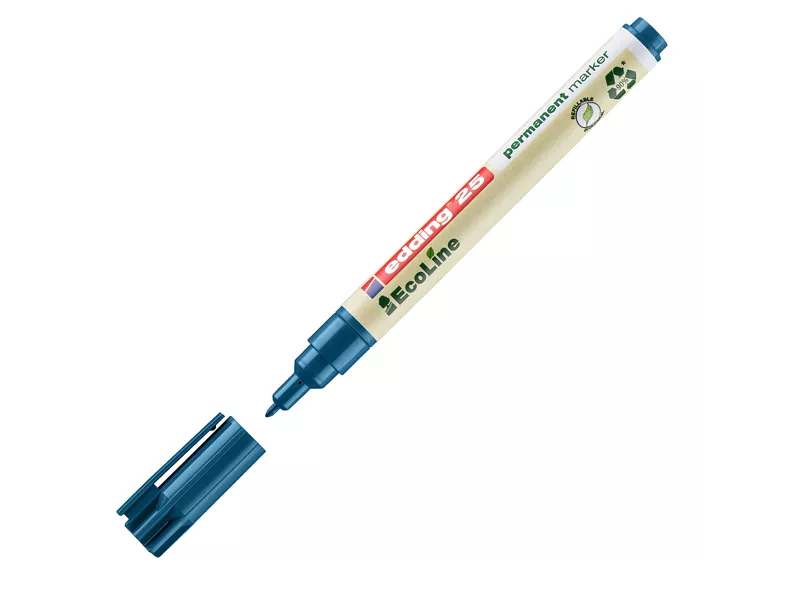 Marcatore Permanente 25 Ecoline Edding - Punta Conica - 1 mm - 4-25003 (Blu Conf. 10)