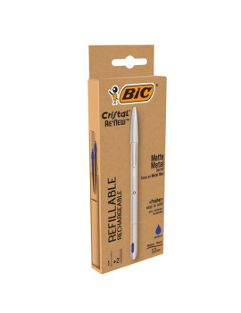 Penna a Sfera Cristal Re'New Bic - 1 mm - 997202 (Blu)