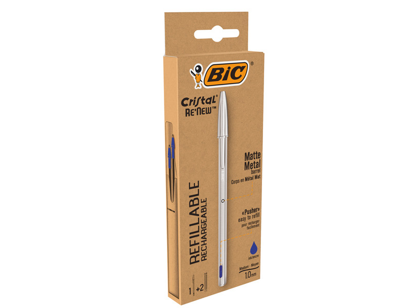 Penna a Sfera Cristal Re'New Bic - 1 mm - 997202 (Blu) Penna a Sfera Cristal Re'New Bic - 1 mm - 997202 (Blu)