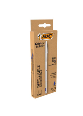 Penna a Sfera Cristal Re'New Bic - 1 mm - 997202 (Blu)