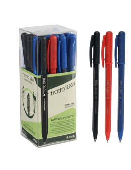 Penna a Sfera a Scatto Tratto 1 Green Fila - 1 mm - F838400 (Assortiti Conf. 24)
