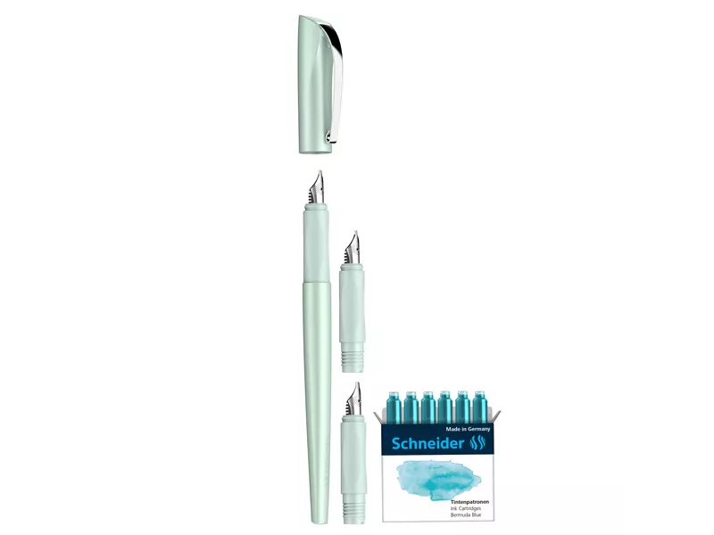 Penna Stilografica Callissima Schneider - 3 Punte Intercambiabili - P143811 (Verde Menta)