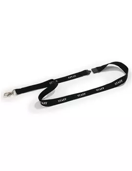 Cordoncino per Portabadge Stampato Durable - 44 cm - Staff - 8239-01 (Nero Conf. 10)