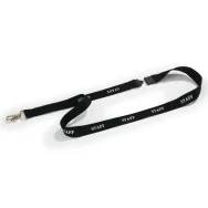 Cordoncino per Portabadge Stampato Durable - 44 cm - Staff - 8239-01 (Nero Conf. 10)