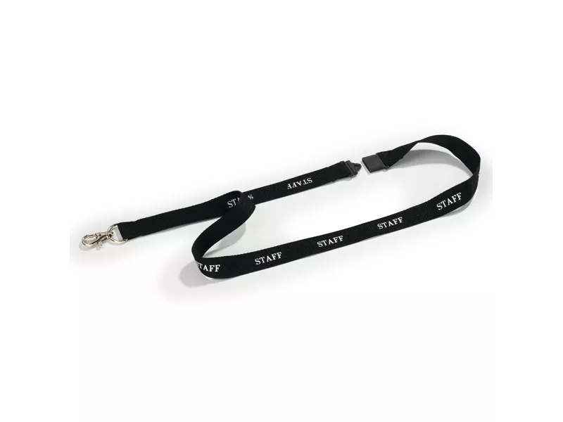 Cordoncino per Portabadge Stampato Durable - 44 cm - Staff - 8239-01 (Nero Conf. 10)