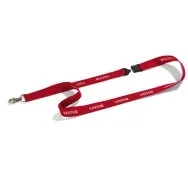 Cordoncino per Portabadge Stampato Durable - 44 cm - Visitor - 8238-03 (Rosso Conf. 10)