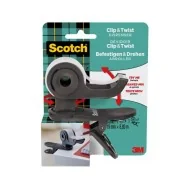 Dispenser per Nastro Adesivo Clip & Twist Scotch 3M - 33 m - 7100225277 (Grigio)