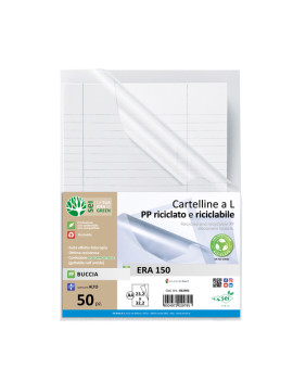 Cartellina a L Era 150 Sei Rota - A4 - Alto Spessore Goffrata - 662402 (Trasparente Conf. 50)