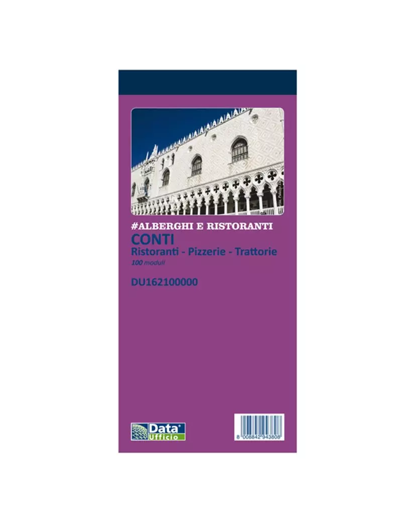 Blocco Conto Ristorante Data Ufficio - 10x21,5 cm - DU162100000 (Conf. 5) Blocco Conto Ristorante Data Ufficio - 10x21,5 cm - DU162100000 (Conf. 5)