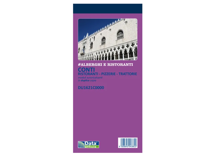 Blocco Conto Ristorante Data Ufficio - 10x21,5 cm - 50 Fogli - DU1621C0000 (Conf. 5)