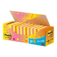 Post-it Notes Super Sticky 654-NP24 3M - 76x76 mm - 7100172223 (Assortiti Conf. 24)