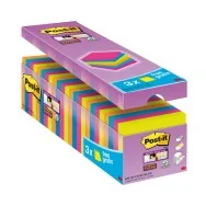 Post-it Notes Super Sticky 654-SS-VP24COL 3M - 76x76 mm - 7100234515 (Assortiti Conf. 24)