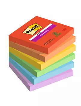 Post-it Notes Super Sticky 654-6SS-PLAY 3M - 76x76 mm - 7100258795 (Assortiti Playful Conf. 6)