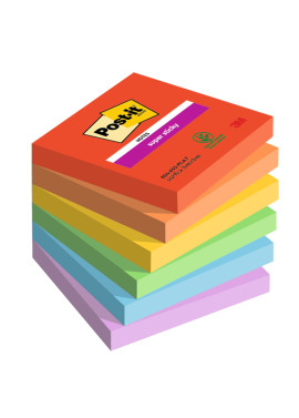 Post-it Notes Super Sticky 654-6SS-PLAY 3M - 76x76 mm - 7100258795 (Assortiti Playful Conf. 6)