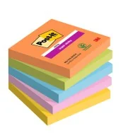 Post-it Notes Super Sticky 654-5SS-BOOS 3M - 76x76 mm - 7100258898 (Assortiti Boost Conf. 5)