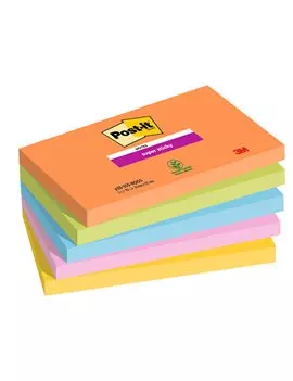Post-it Notes Super Sticky 655-5SS-BOOS 3M - 76x127 mm - 7100258793 (Assortiti Boost Conf. 5)