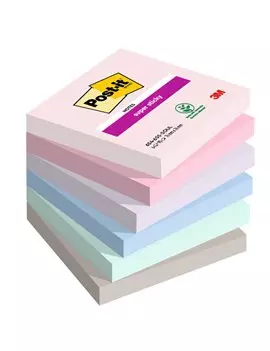 Post-it Notes Super Sticky 654-6SS-SOUL 3M - 76x76 mm - 7100259204 (Assortiti Soulful Conf. 6)