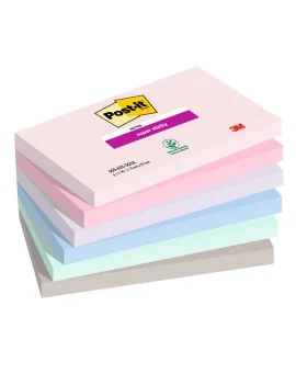 Post-it Notes Super Sticky 655-6SS-SOUL 3M - 76x127 mm - 7100259202 (Assortiti Soulful Conf. 6)