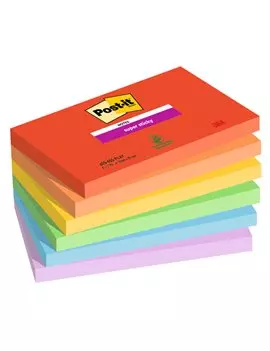 Post-it Notes Super Sticky 655-6SS-PLAY 3M - 76x127 mm - 7100258796 (Assortiti Playful Conf. 6)